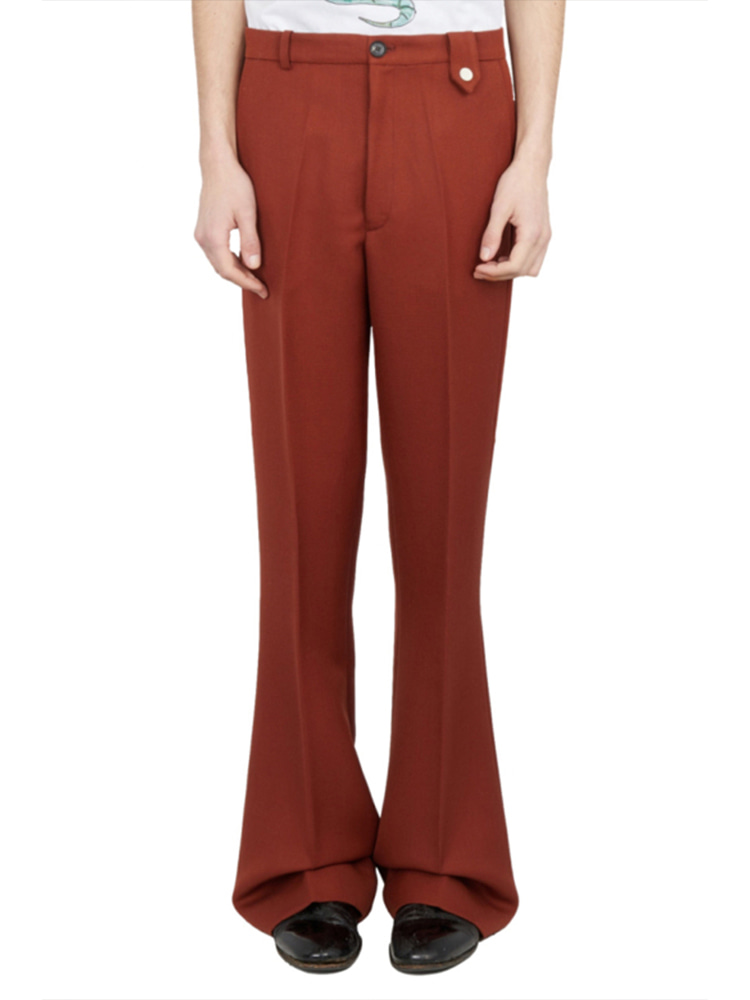 RUST WOOL SAMI TAILORED TROUSERS  에곤랩 러스트 울 사미 테일러드 트라우저 - 아데쿠베