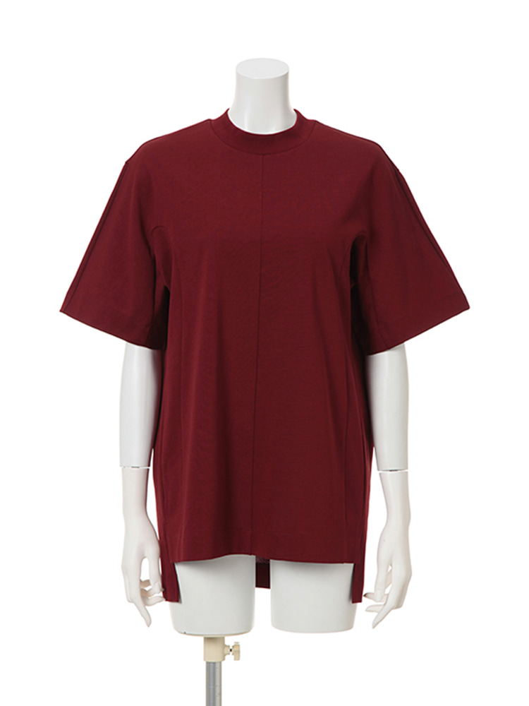 BORDEAUX COTTON T-SHIRTS  마메 쿠로구치 보르도 코튼 티셔츠 - 아데쿠베