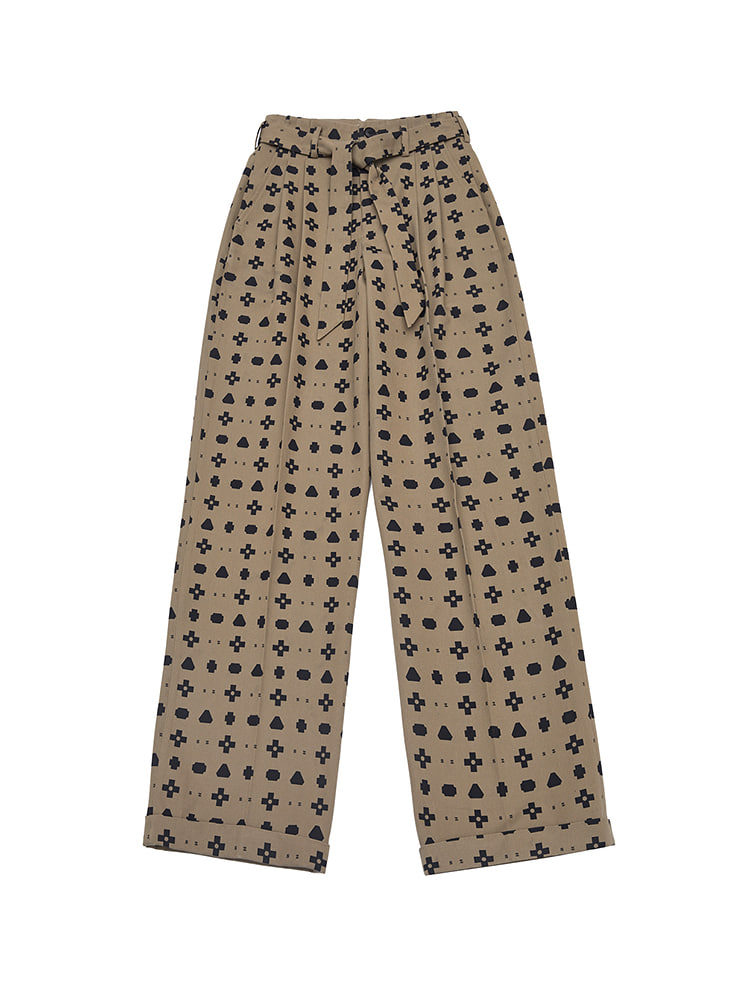 CAMEL PATTERN PANTS  산쿠안즈 카멜 패턴 팬츠 - 아데쿠베