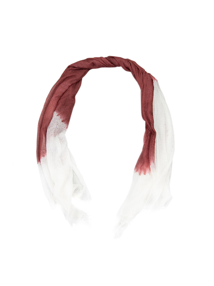 BORDEAUX WHITE HAND WOVEN FEATHER WEIGHT CASHMERE SHAWL L  수주산 보르도 화이트 핸드 우븐 페더 웨이트 캐시미어 숄 L - 아데쿠베