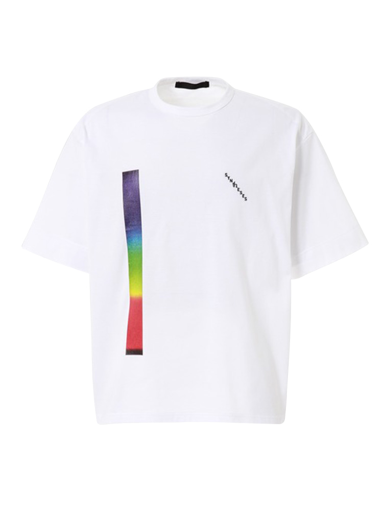 WHITE OVERSIZED S/S T-SHIRT  티에이치 화이트 오버사이즈 S/S 티셔츠 - 아데쿠베