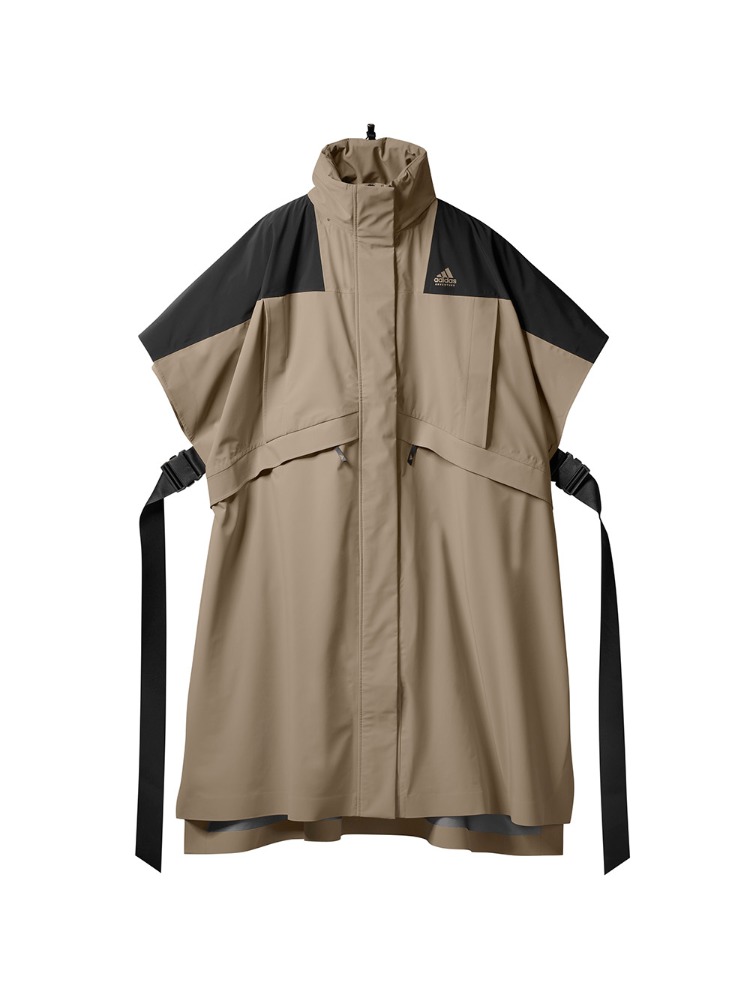 HYKE X ADIDAS KHAKI MOUNTAIN PONCHO  하이크 X 아디다스 카키 마운틴 판초 - 아데쿠베