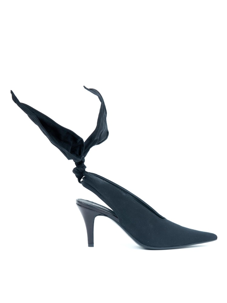 BLACK BACK BOW SLINGBACK SHOES  MM6 블랙 백 보우 슬링백 슈즈 - 아데쿠베