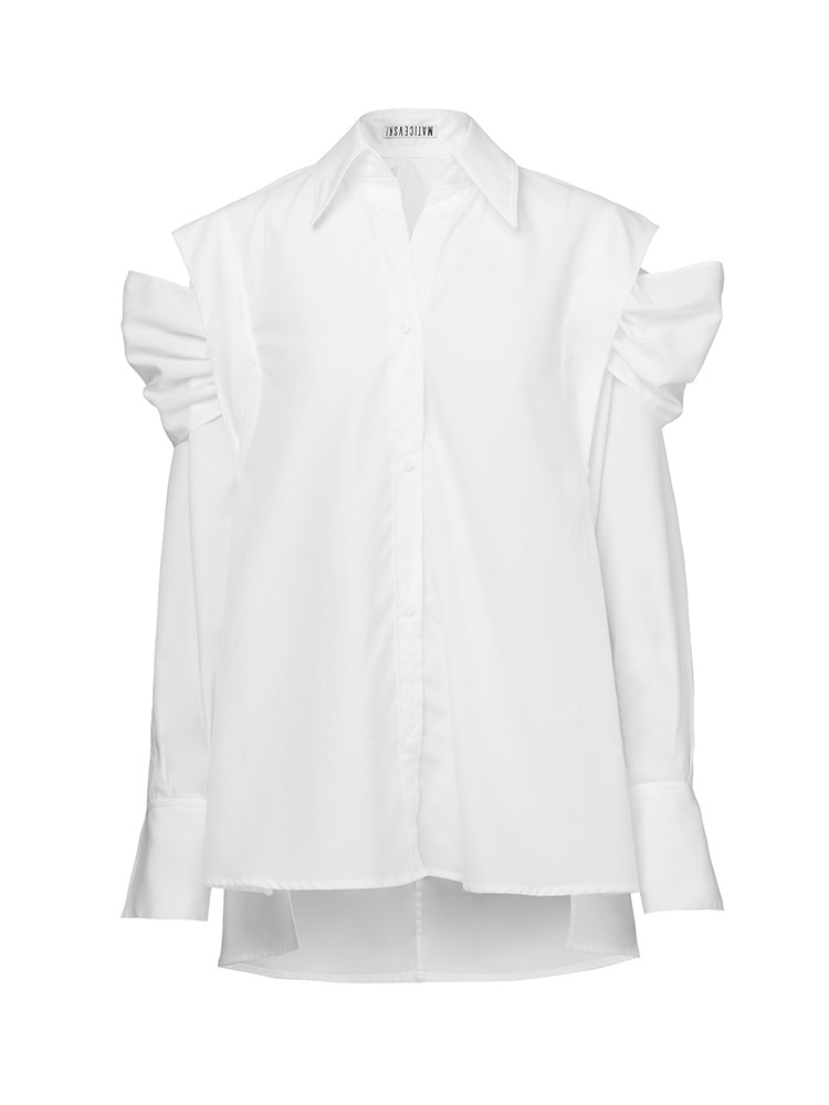 WHITE MANDATE SHIRT  마티체브스키 화이트 만다테 오버사이즈 셔츠 - 아데쿠베