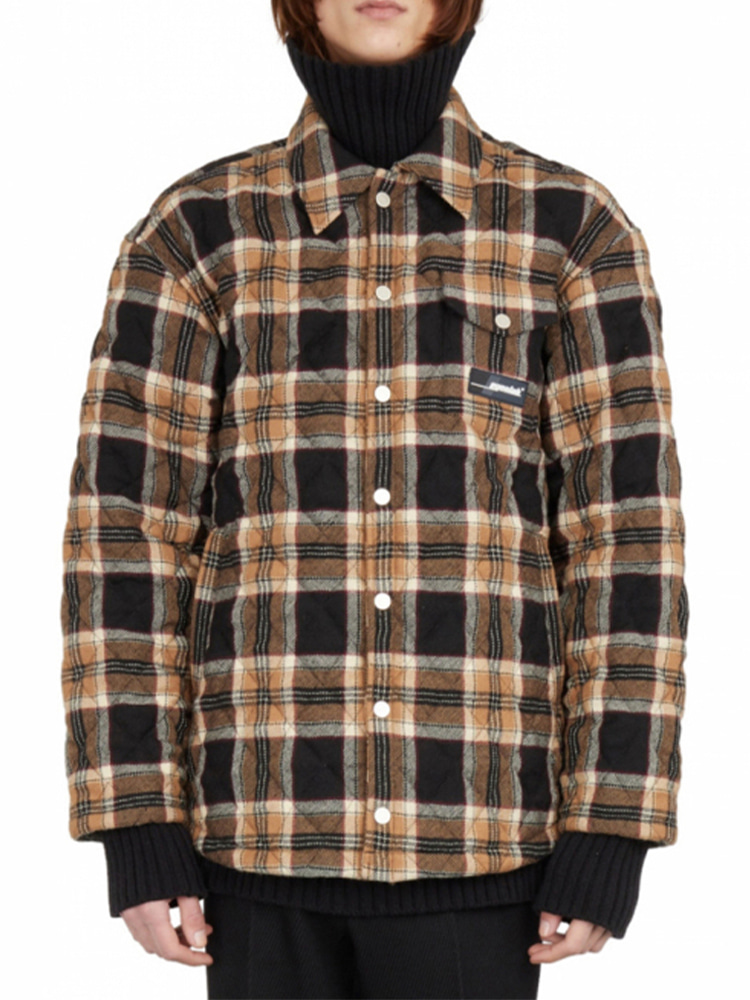 WARM COLORS TARTAN QUILTED SHIRT  에곤랩 웜 컬러 타탄 퀼티드 셔츠 - 아데쿠베