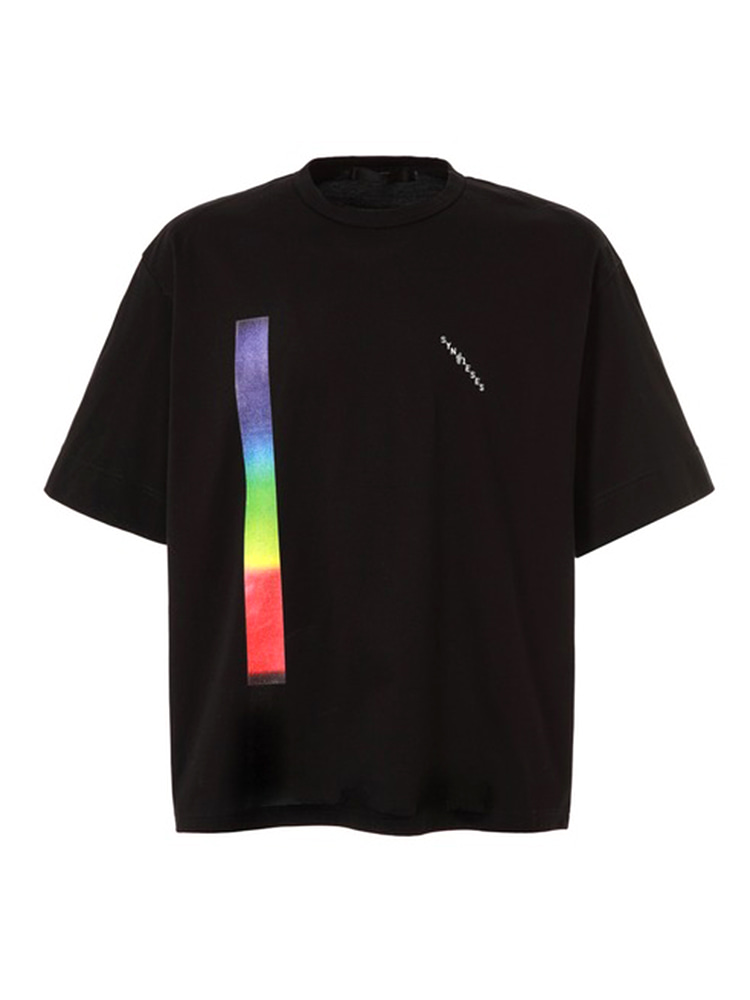 BLACK OVERSIZED S/S T-SHIRT  티에이치 블랙 오버사이즈 S/S 티셔츠 - 아데쿠베