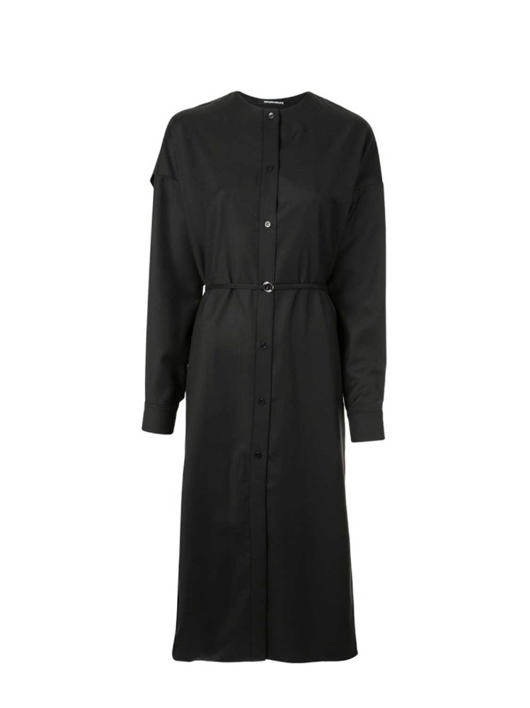 BLACK LIGHT WOOL DRESS  보야로브스카야 블랙 라이트 울 드레스 - 아데쿠베