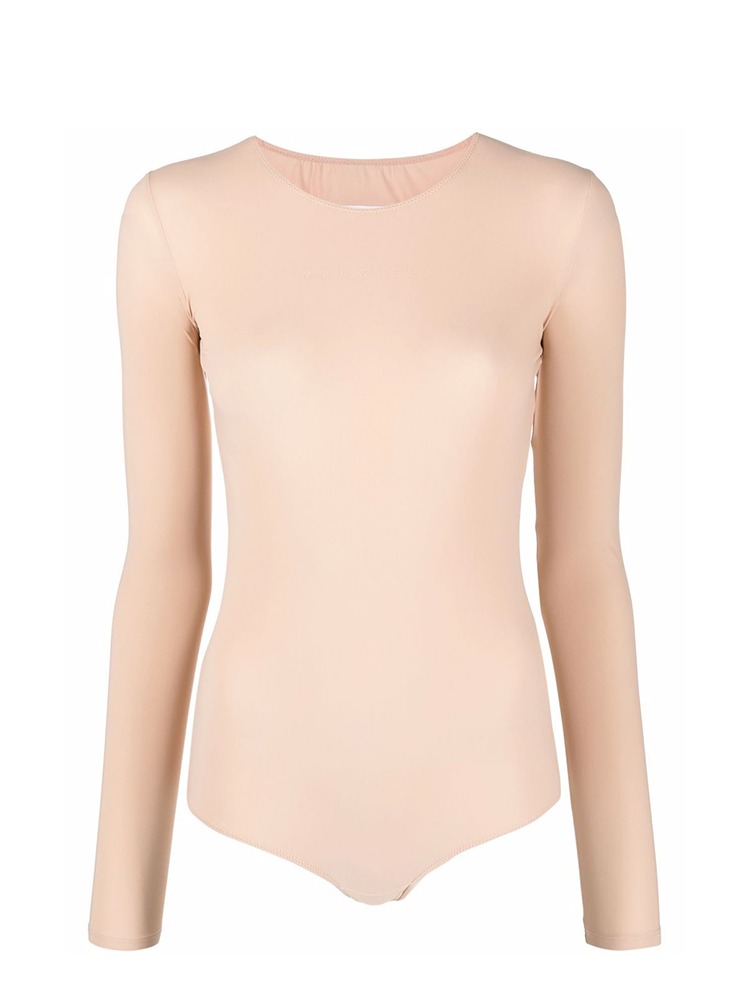 BEIGE LONG SLEEVE BODYSUIT  MM6 베이지 롱 슬리브 바디수트 - 아데쿠베