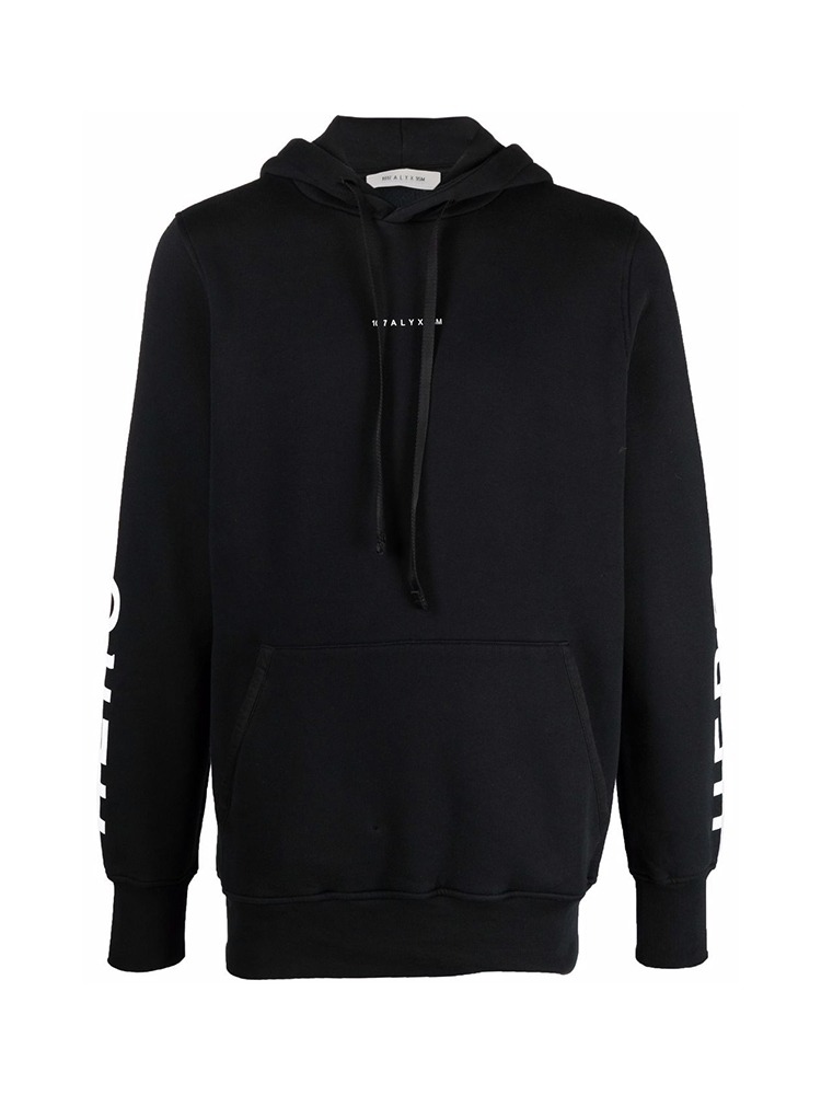 BLACK INFARED HOODED SWEATSHIRT  알릭스 블랙 인페어드 후드 스웨트셔츠 - 아데쿠베