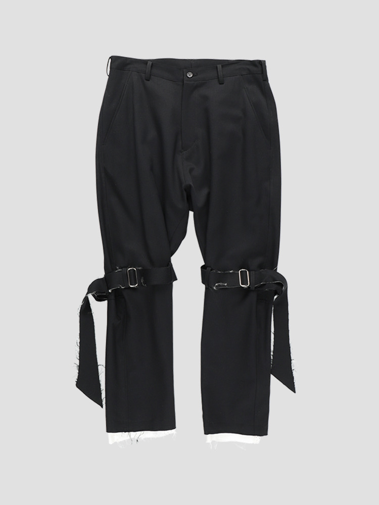 BLACK CLASSIC BANDAGE PANTS  설밤 블랙 클래식 밴디지 팬츠 - 아데쿠베