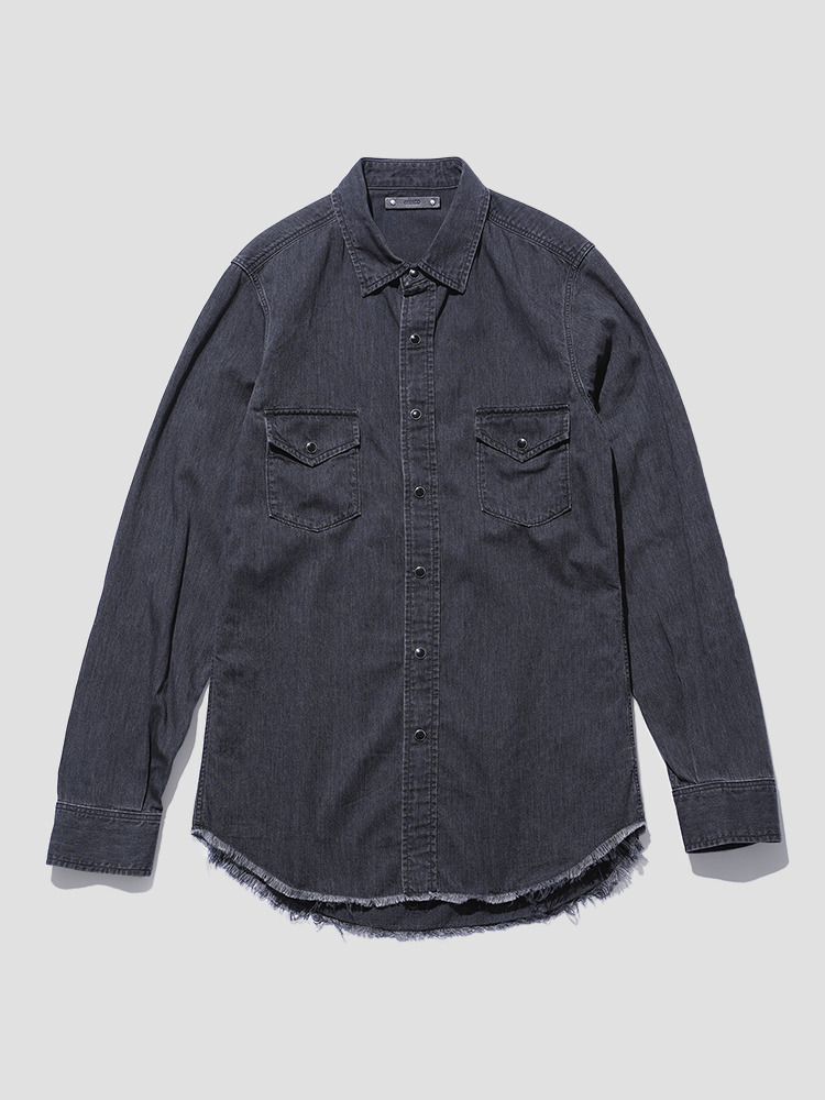 BLACK 502 WESTERN SHIRT  마인데님 블랙 웨스턴 셔츠 - 아데쿠베