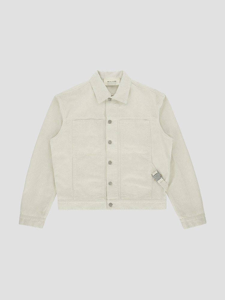 WASHED LIGHT TAN BUCKLE CANVAS JACKET  알릭스 라이트 탄 버클 캔버스 자켓 - 아데쿠베