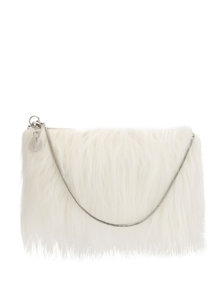 WHITE FUR CROSSBODY BAG  MM6 화이트 퍼 크로스바디 백 - 아데쿠베