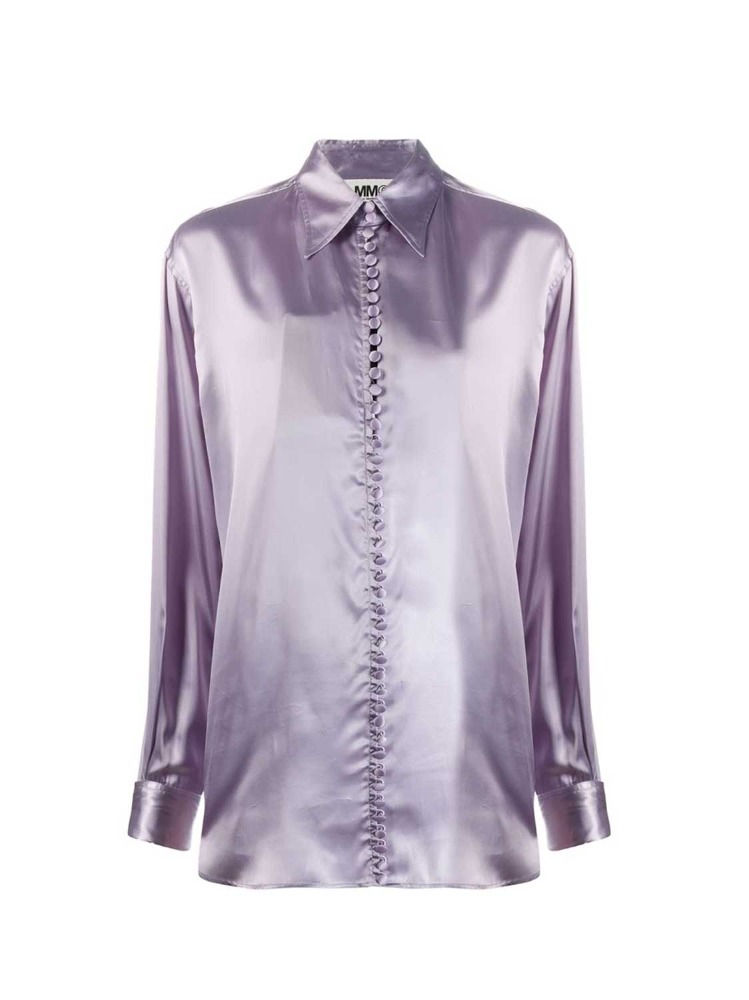 LAVENDER VICTORIAN SATIN SHIRT  MM6 라벤더 빅토리안 새틴 셔츠 - 아데쿠베