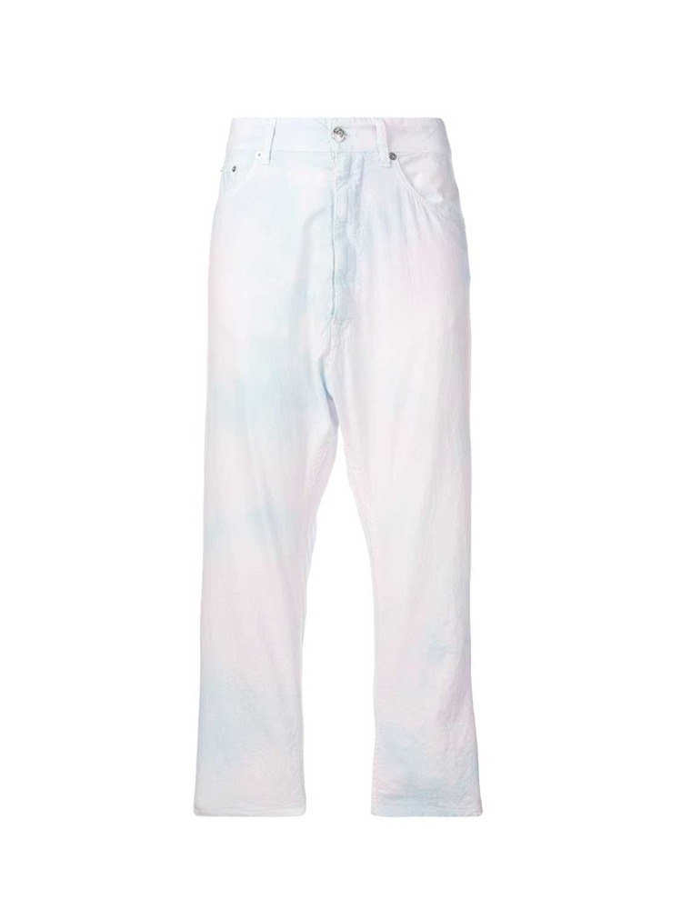 WHITE UNICORN CROPPED TROUSERS  MM6 화이트 유니콘 크롭 트라우저 - 아데쿠베