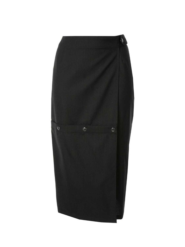 DARK GREY SNAP SKIRT  보야로브스카야 다크 그레이 스냅 스커트 - 아데쿠베