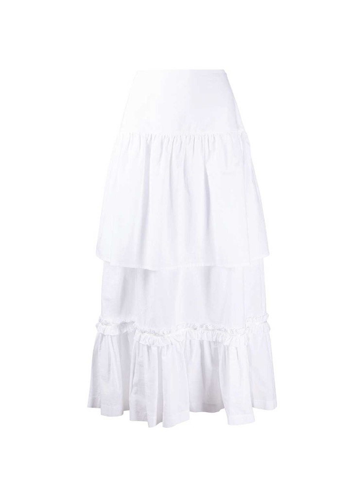 WHITE RUFFLED SKIRT  MM6 화이트 러플 스커트 - 아데쿠베