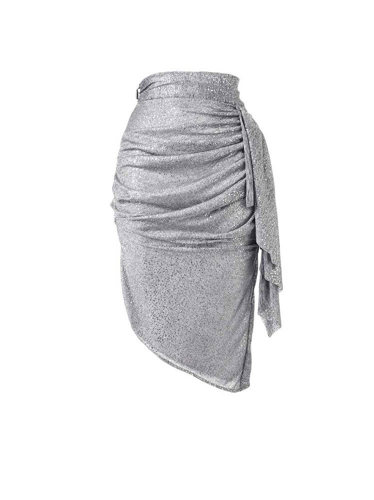 SILVER RAINING MIDI SKIRT  마티체브스키 실버 레이닝 미디 스커트 - 아데쿠베