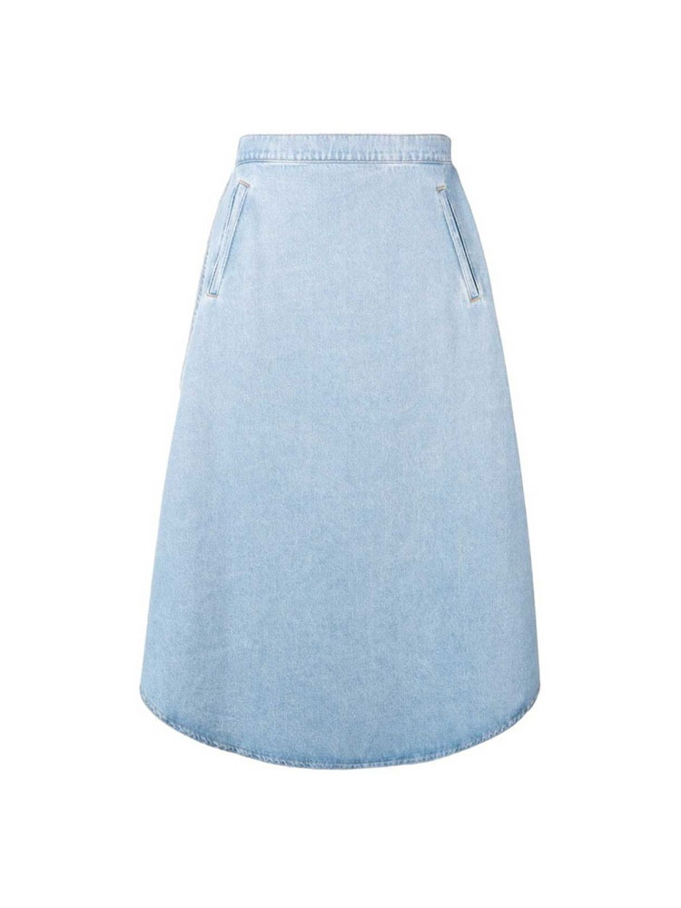 LIGHT BLUE CIRCLE FLARED SKIRT  MM6 라이트 블루 서클 플레어드 스커트 - 아데쿠베