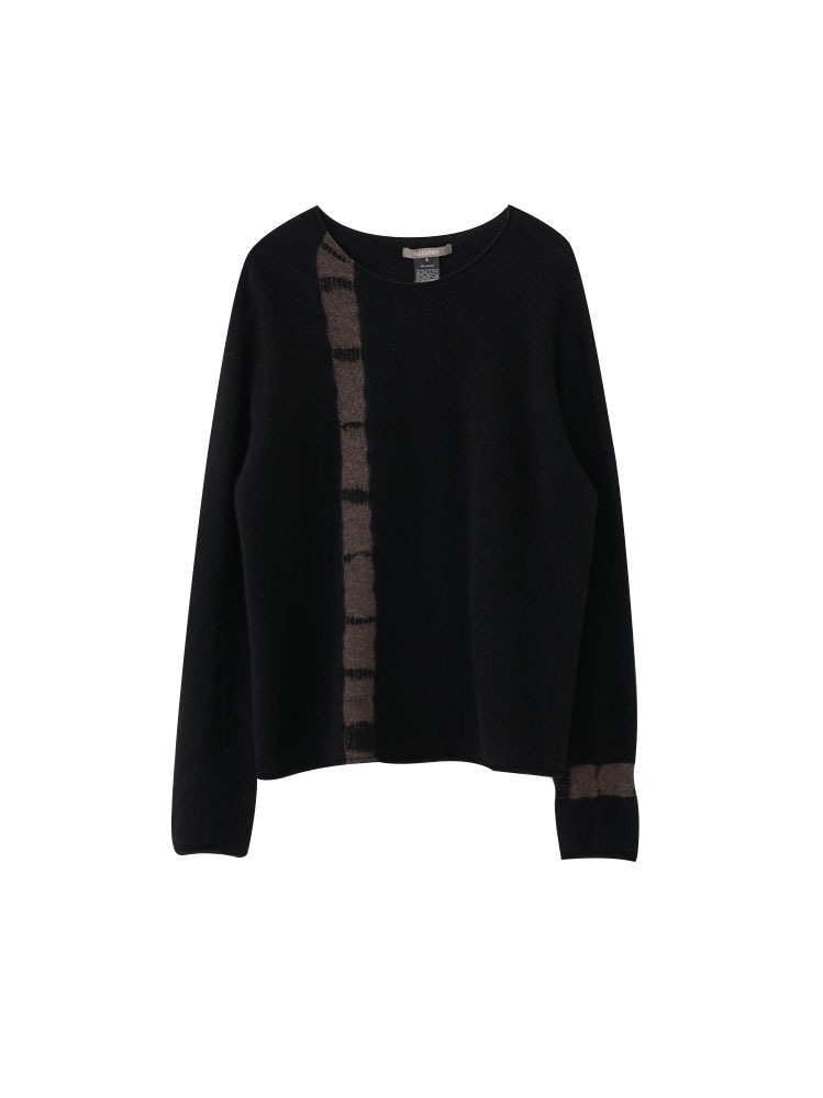 BLACK CASHMERE SEAMLESS LONG PULLOVER  수주산 블랙 캐시미어 심리스 롱 풀오버 - 아데쿠베