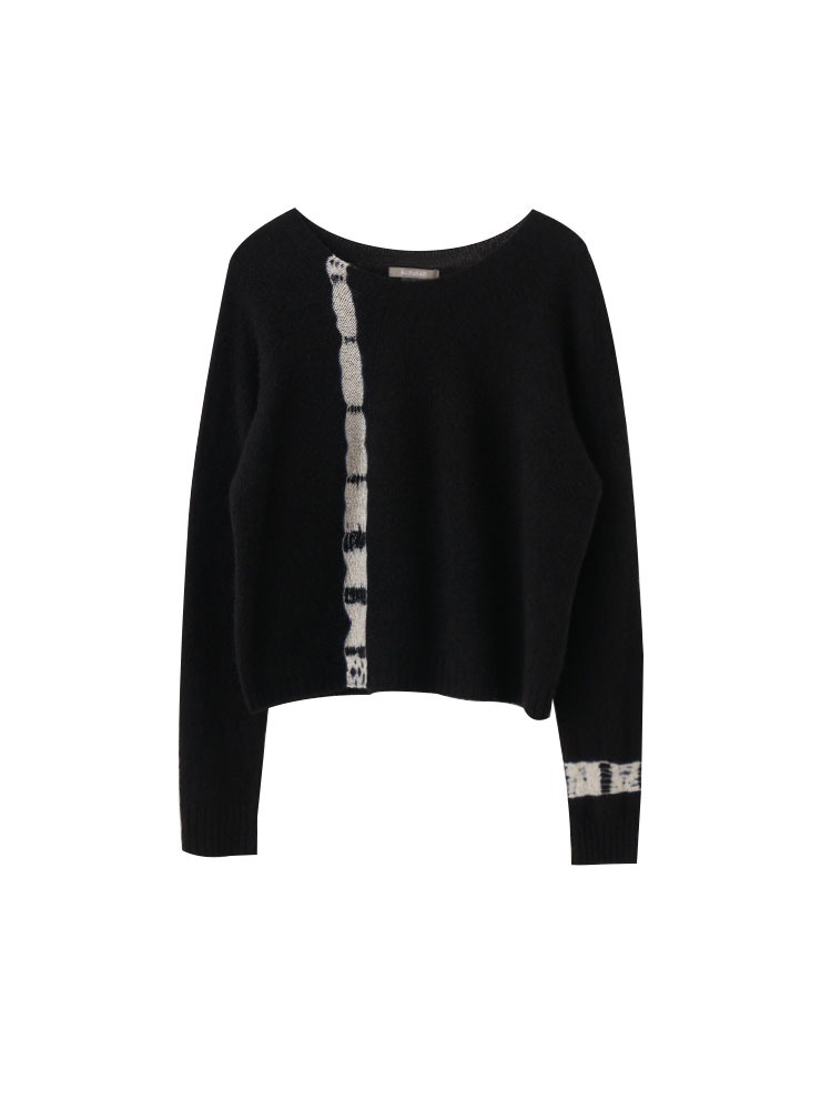 BLACK CASHMERE SEAMLESS SHOR TPULLOVER  수주산 블랙 캐시미어 심리스 숏 풀오버 - 아데쿠베