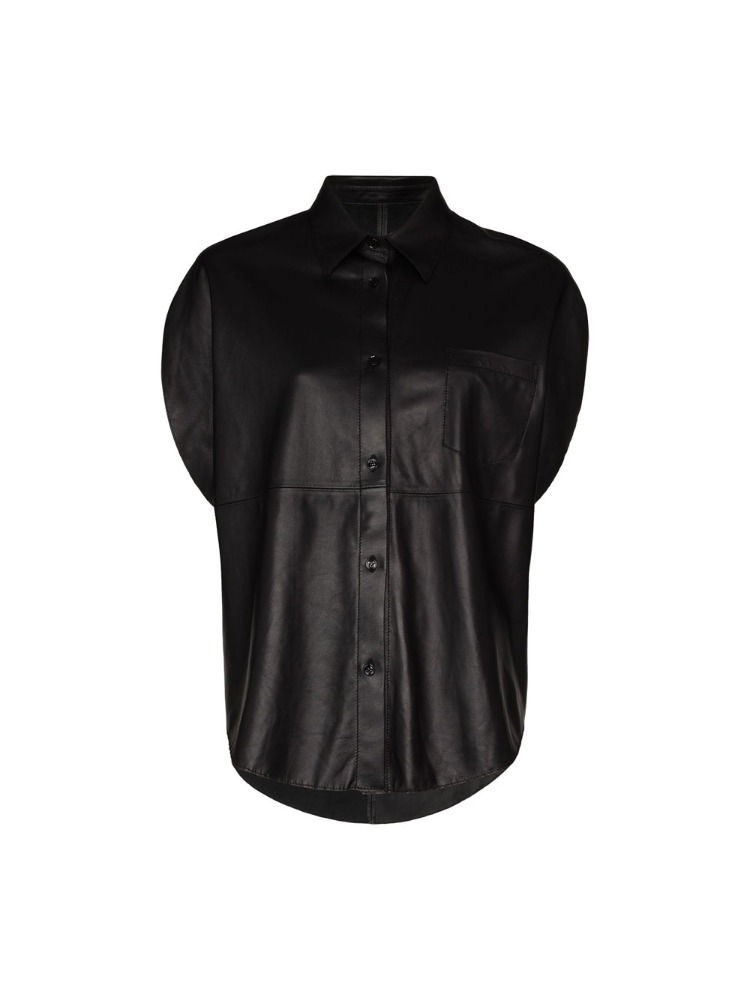 CIRCLE LEATHER SHIRT MM6 서클 가죽 셔츠 - 아데쿠베