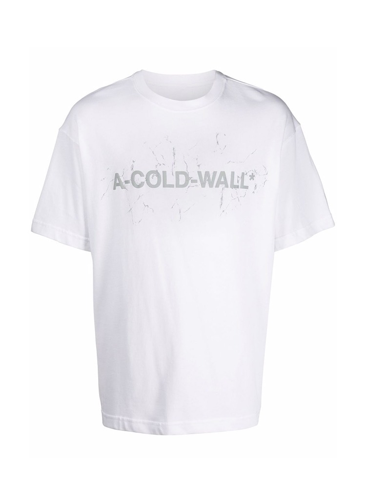 WHITE LOGO T-SHIRT  ACW(어콜드월) 화이트 로고 프린트 티셔츠 - 아데쿠베