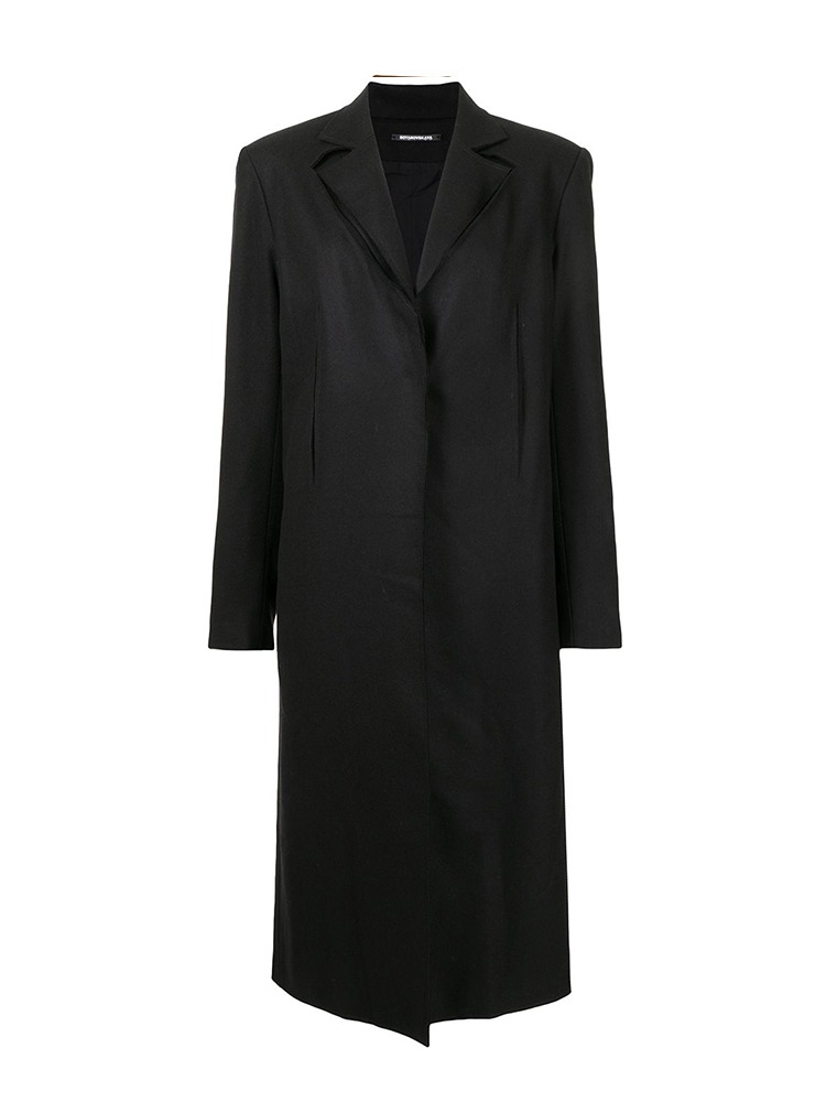 BLACK CASHMERE BLEND CUT DEDATILED COAT  보야로브스카야 블랙 캐시미어 블렌드 컷 디테일 코트 - 아데쿠베