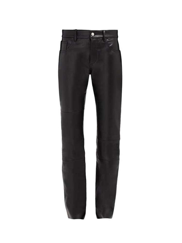 BLACK 5 POCKETS FAUX LEATHER PANTS  MM6 블랙 5 포켓 페이크 레더 팬츠 - 아데쿠베