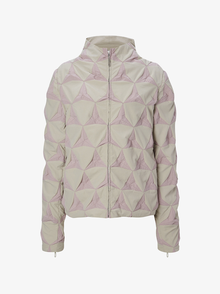 LOTUS LIGHT BEIGE 3D HONEYCOMB WINDBREAKER JACKET  한킴 로투스 라이트 베이지 3D 허니콤 윈드브레이커 자켓 - 아데쿠베