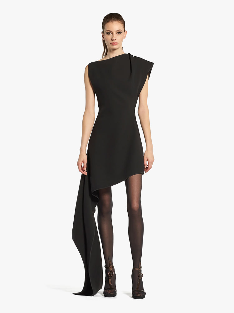 BLACK INDICATIVE CUT AWAY DRESS  마티체브스키 블랙 인디케이트 컷 어웨이 드레스 - 아데쿠베