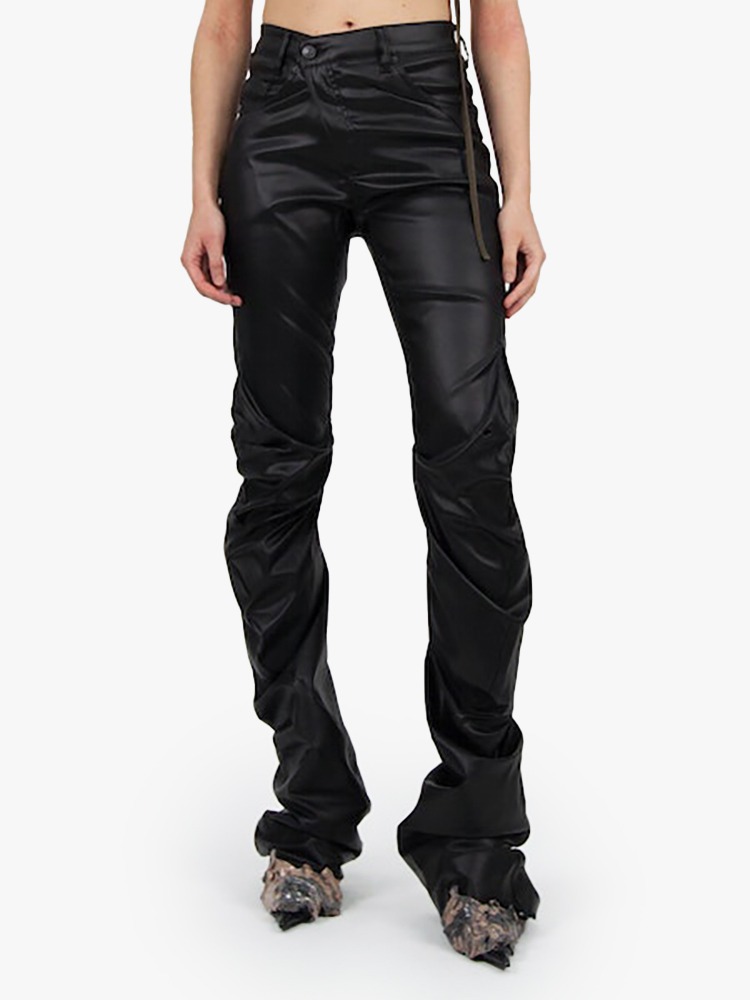 BLACK DRAPE BIKER PANTS  오토링거 블랙 드레이프 바이커 팬츠 - 아데쿠베