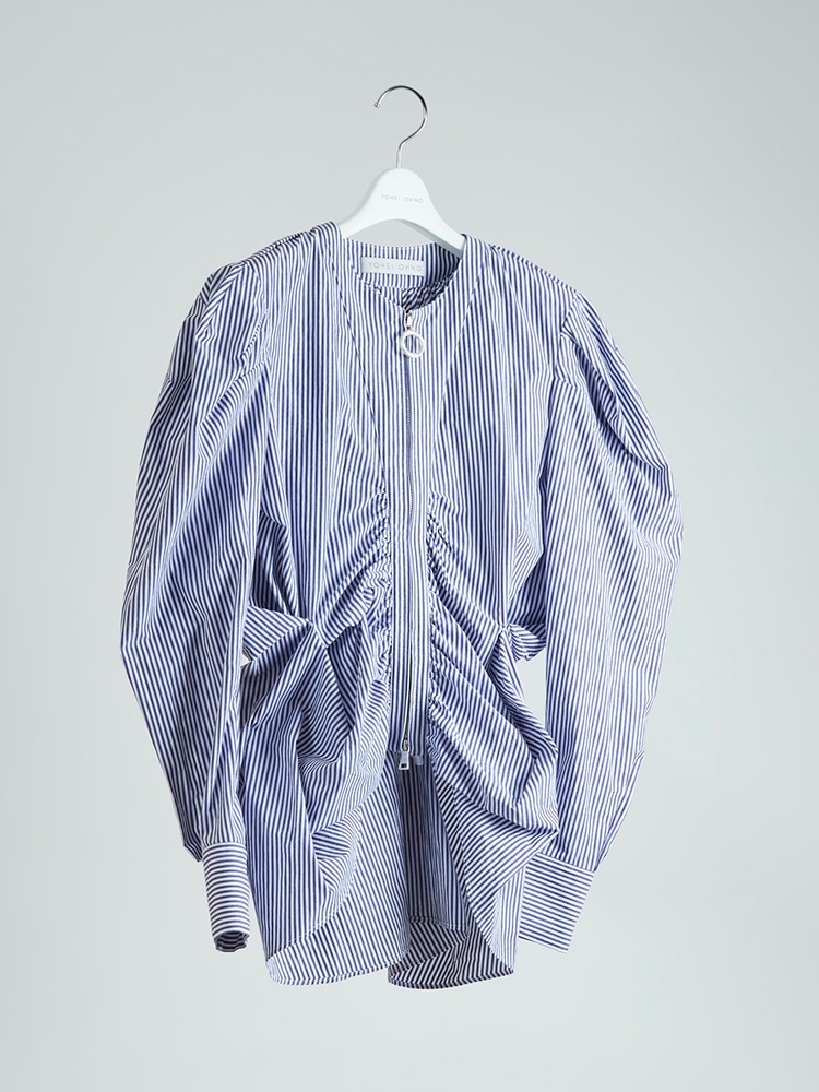 BLUE STRIPE TAKARAZUKA STRIPE SHIRT  요헤이 오노 블루 스트라이프 타카라즈카 스트라이프 셔츠 - 아데쿠베