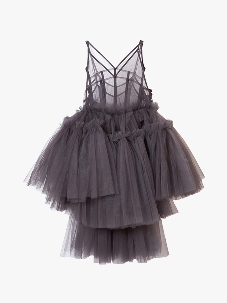 GREY TULLE BALLET DRESS  치카 키사다 그레이 튤 발레 드레스 - 아데쿠베