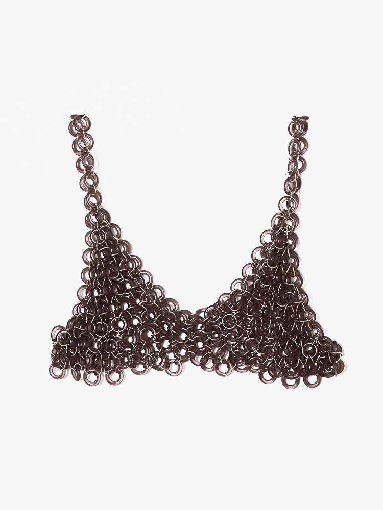 BLACK BEADS BRALETTE  치카 키사다 블랙 비즈 브라렛 - 아데쿠베