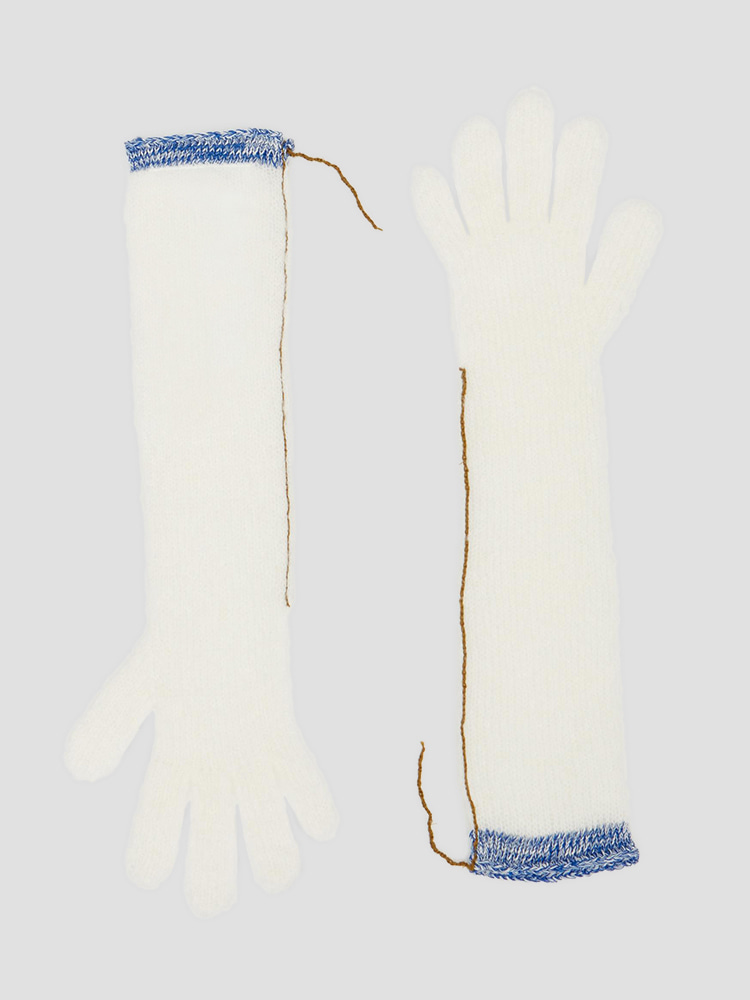 WHITE FINGER MIDI GLOVES  MM6 화이트 핑거 미디 글러브 - 아데쿠베