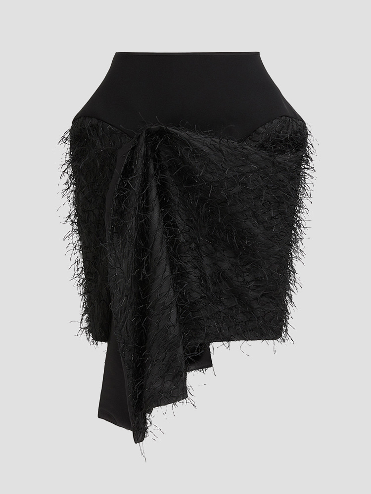 BLACK WEB VANGUARD SKIRT  마티체브스키 블랙 웹 뱅가드 스커트 - 아데쿠베