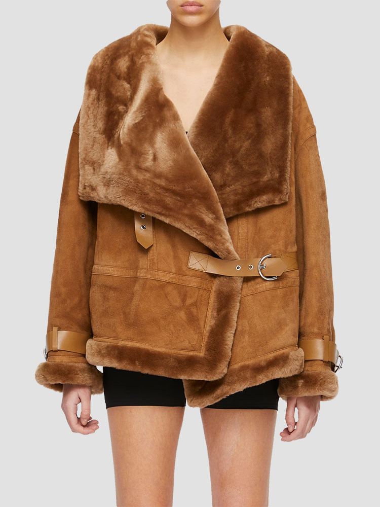 CARAMEL DARLING SHEARLING JACKET  쇼디치 스키 클럽 카라멜 달링 시어링 자켓 - 아데쿠베