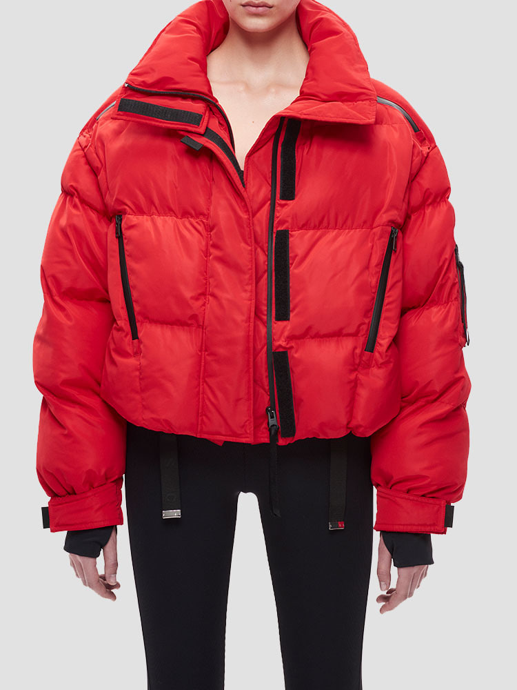 RED DIANA PUFFER JACKET  쇼디치 스키 클럽 레드 다이아나 푸퍼 자켓 - 아데쿠베