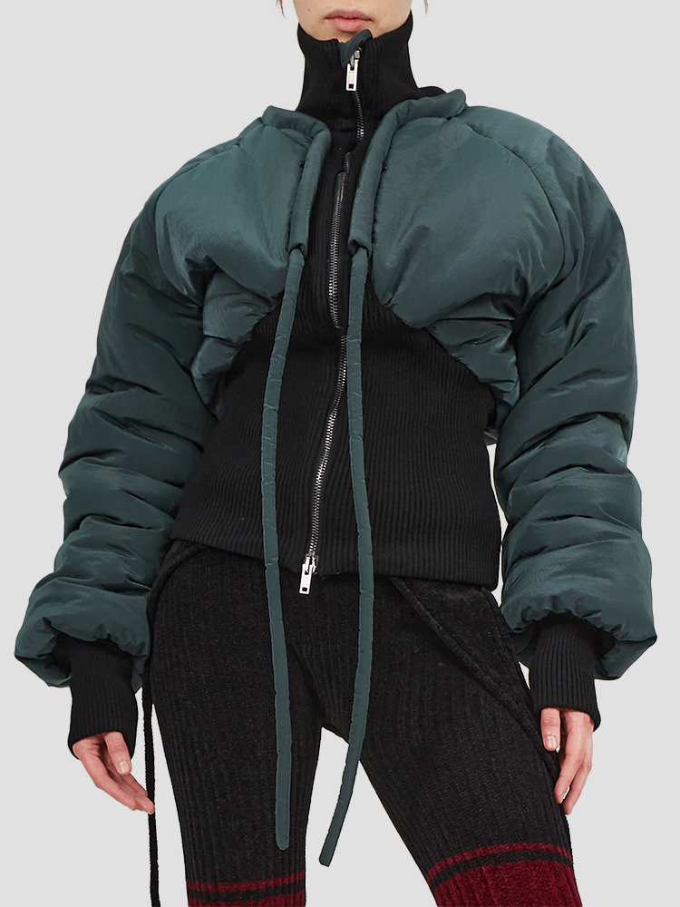 GREEN RIB PUFFER JACKET  오토링거 그린 립 푸퍼 자켓 - 아데쿠베