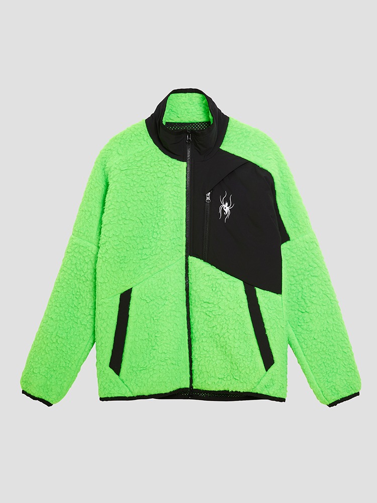 ACID GREEN FLEECE JACKET  산쿠안즈 애시드 그린 플리스 자켓 - 아데쿠베