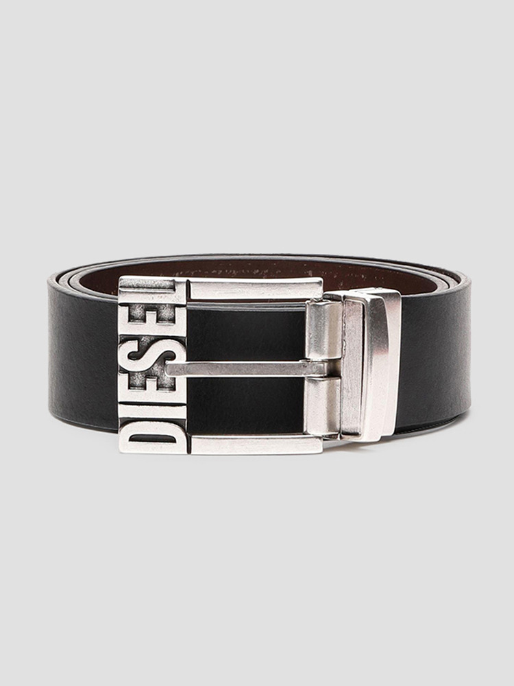 BLACK B-SHIFT II LOGO BELT  디젤(DIESEL) 블랙 로고 벨트 - 아데쿠베