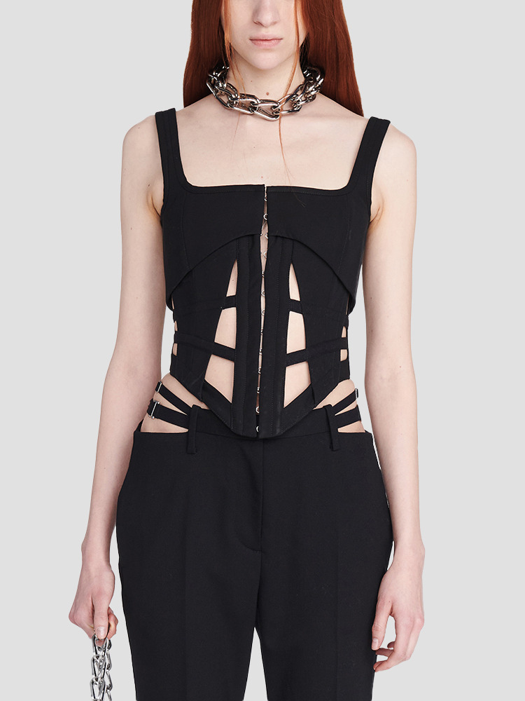 BLACK CAGE CORSET  디온 리(DION LEE) 블랙 케이지 코르셋 - 아데쿠베