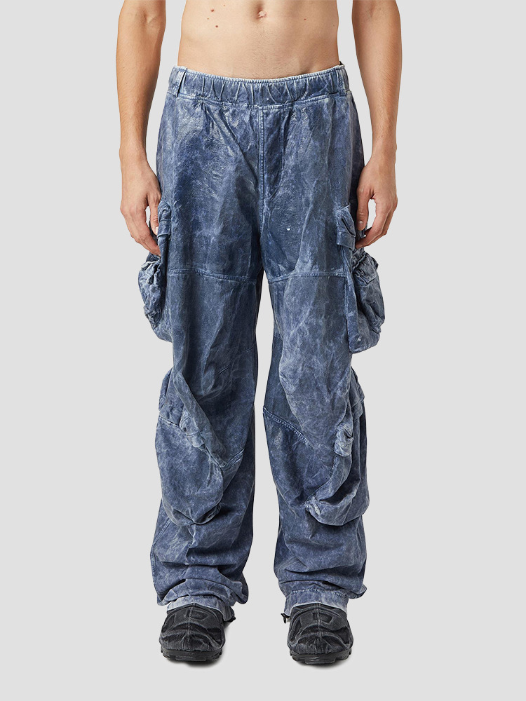 BLUE P-HUGY-P1 CARGO PANTS  디젤(DIESEL) 블루 허기 카고 팬츠 - 아데쿠베