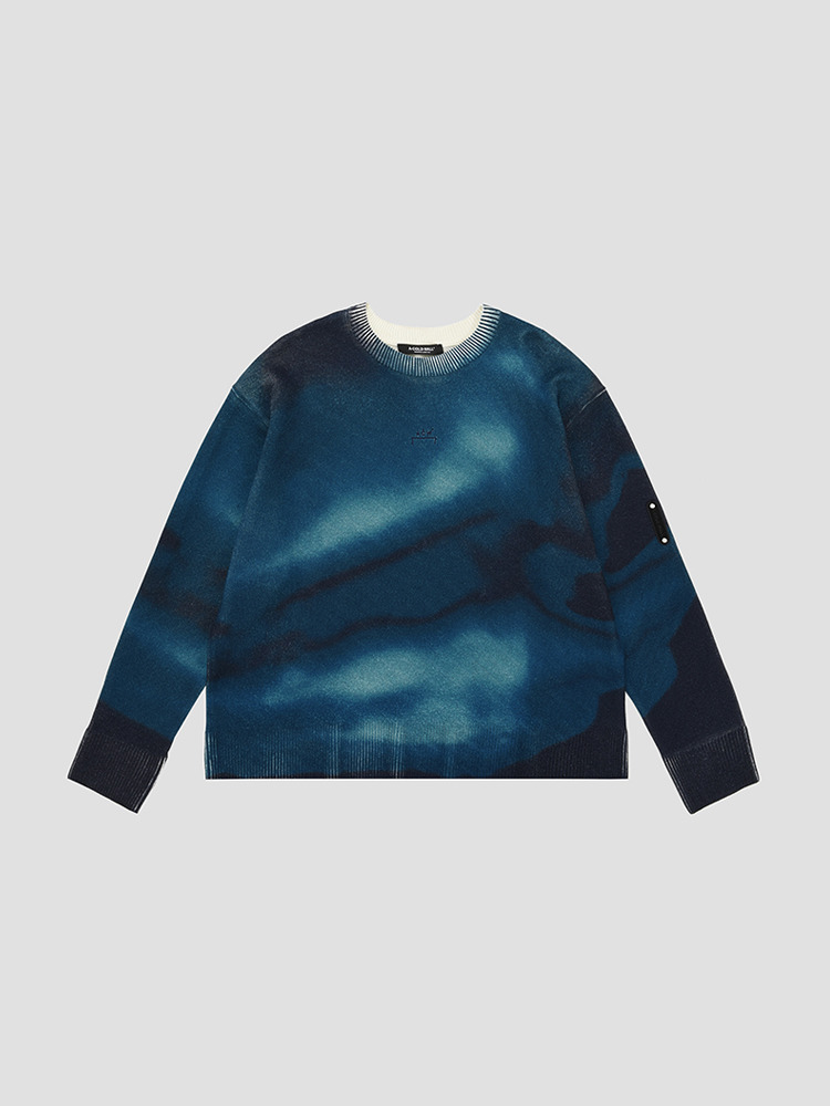 NAVY GRADIENT PULLOVER  ACW(어콜드월) 어콜드월 네이비 그라디언트 풀오버 - 아데쿠베