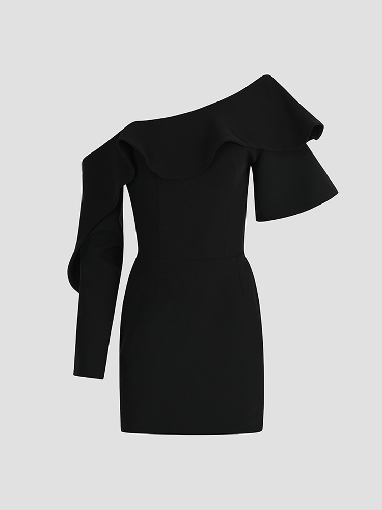 BLACK DEVOUT DRESS  마티체브스키 블랙 디바웃 드레스 - 아데쿠베