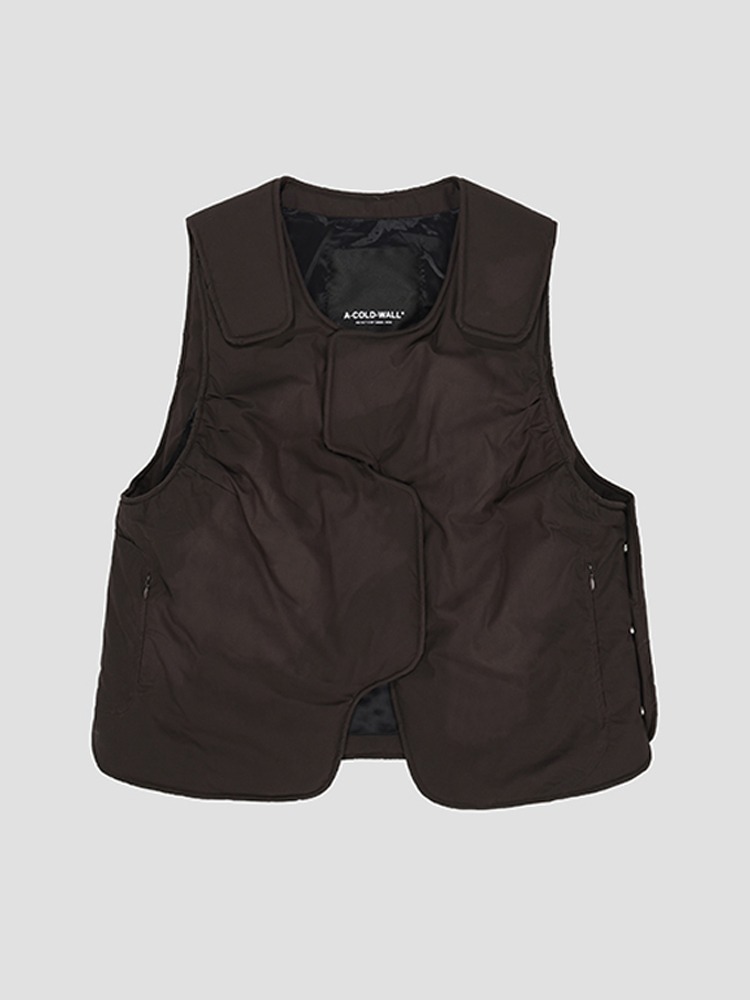 DARK BROWN FORM GILET  ACW(어콜드월) 어콜드월 다크 브라운 폼 질렛 - 아데쿠베