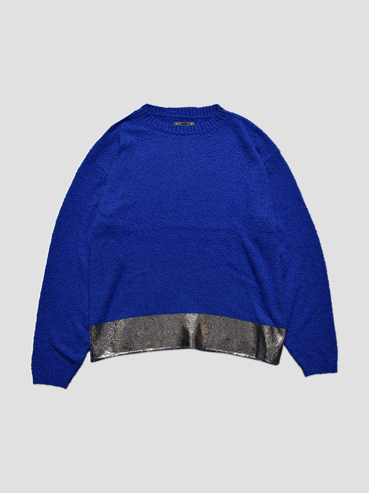 BLUE FOIL COATING PULLOVER  마인데님 블루 호일 코팅 풀오버 - 아데쿠베