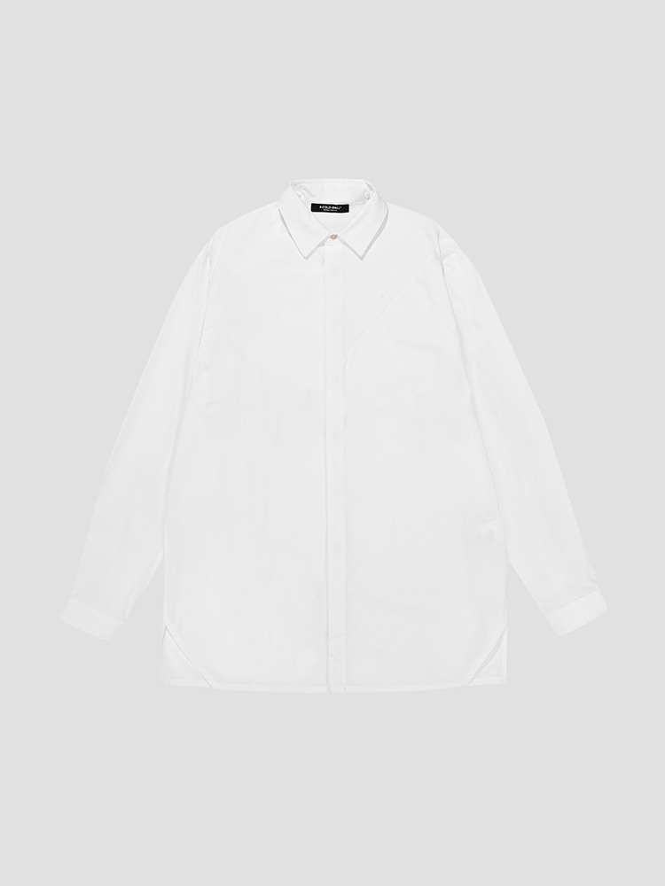 PORCELAIN PORC CONTRAST PANEL SHIRT  ACW(어콜드월) 어콜드월 포셀린 배색 패널 셔츠 - 아데쿠베