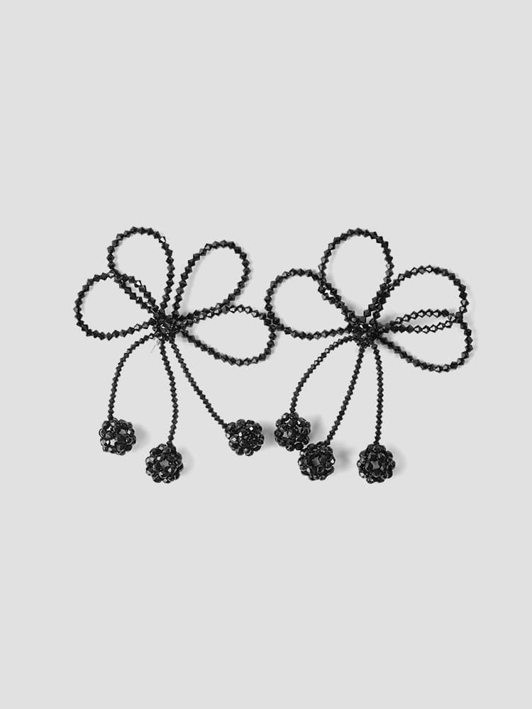 BLACK &quot;PRUNUS NIGER&quot; BIG EARRINGS   플로렌티나 라이트너 블랙 &quot;PRUNUS NIGER&quot; 귀걸이 - 아데쿠베